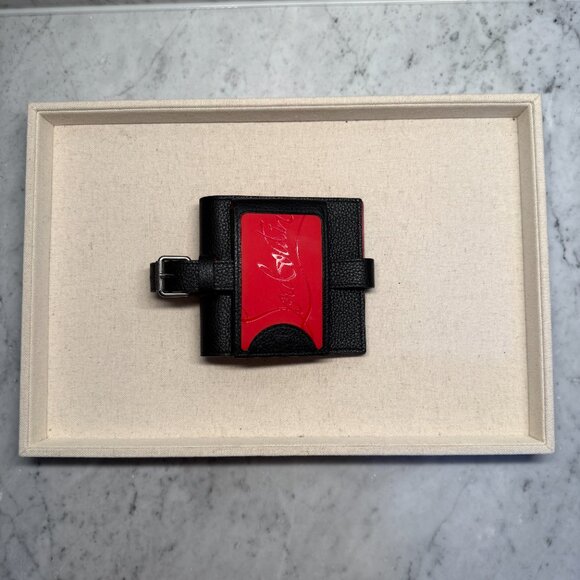 Christian Louboutin Black & Red Card Holder • Unisex Arm/Ankle Strap Case - Picture 10 of 15